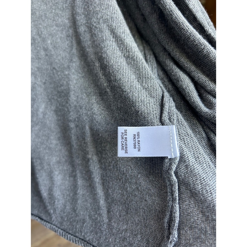 Cato Cardigan Women 18/20W Grey Excellent Open Front Empire Waist Rayon Knit - Picture 5 of 8